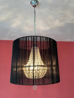 Zwarte Kroonluchter Lamp, Huis en Inrichting, Lampen | Hanglampen, Ophalen of Verzenden, Zo goed als nieuw, Metaal, 50 tot 75 cm
