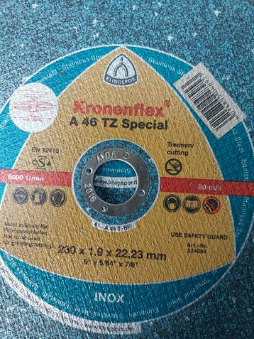 Klingspor Kronenflex A 46 TZ Special doorslijpschijf INOX beschikbaar voor biedingen