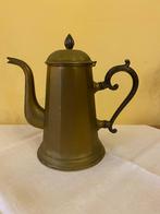 Koperen koffiepot met tinnen handvat en tinnen knop, Antiek en Kunst, Curiosa en Brocante, Ophalen of Verzenden