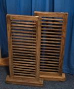 2 Houten Luiken / Louvredeuren op voet XL / Decoratie, Ophalen, Nieuw