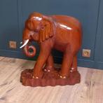 Antieke grote houten olifant, Ophalen of Verzenden, Gebruikt