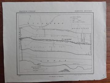 4 / Benschop Willeskop Lopik Litho uit 1865 van J. Kuyper beschikbaar voor biedingen