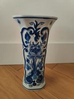 Delfts blauwe bekervaas van De Porceleyne Fles | 1986, Ophalen, Gebruikt, Blauw, Aardewerk of Porselein