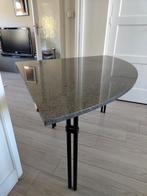 Granieten bureau / hoektafel met metalen onderstel, Huis en Inrichting, Ophalen, Zo goed als nieuw