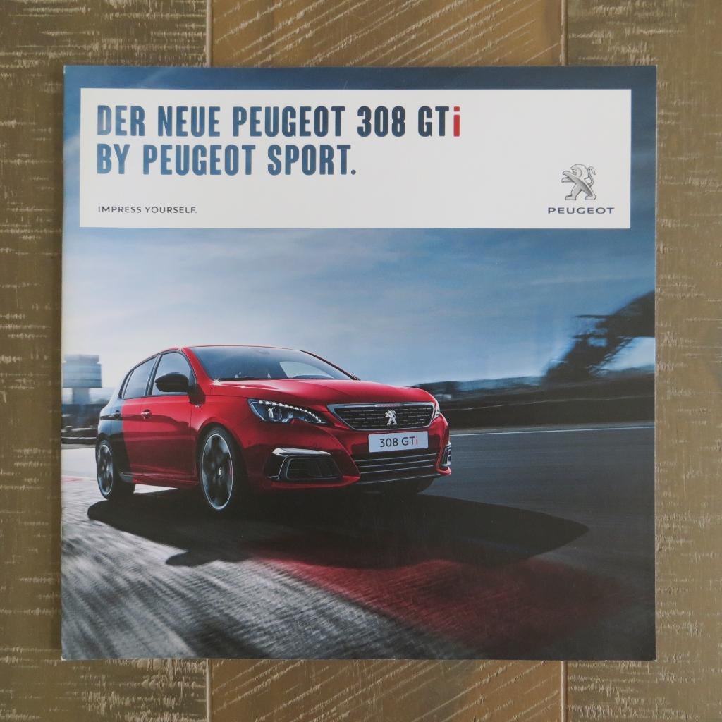 Brochure folder Peugeot 308 GTI, Ophalen of Verzenden, Zo goed als nieuw, Peugeot