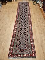 Vintage handgeknoopt perzisch tapijt loper senneh 403x87