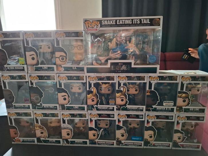 Set Marvel funkos (Veel loki), Verzamelen, Poppetjes en Figuurtjes, Zo goed als nieuw, Ophalen of Verzenden