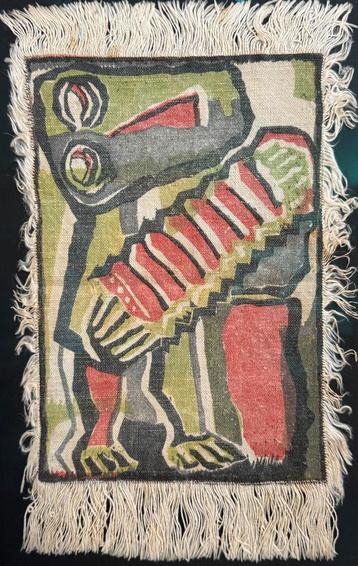Ewoud de Kat (1904-1974) Uniek Klein wandtapijt Museum glas beschikbaar voor biedingen