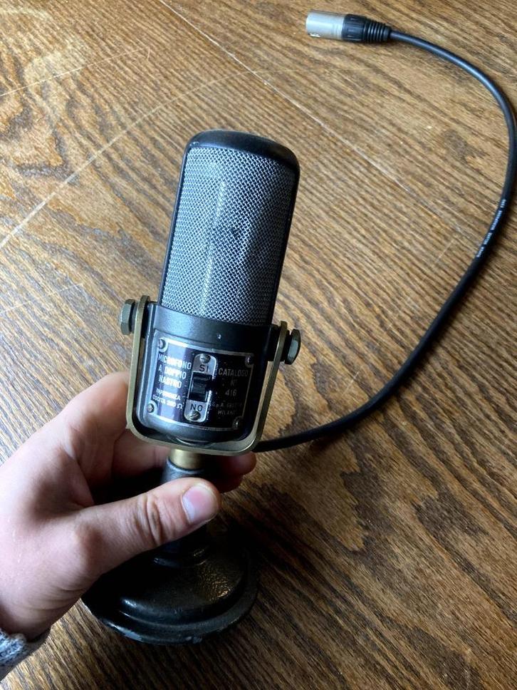 Geloso Ribbon Microfoon, Muziek en Instrumenten, Microfoons, Gebruikt, Studiomicrofoon, Ophalen