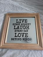 Spiegel met tekst, Huis en Inrichting, Ophalen, Zo goed als nieuw