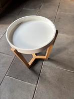 Bijzettafel/dienblad, Ophalen of Verzenden, Zo goed als nieuw, Rond, Hout