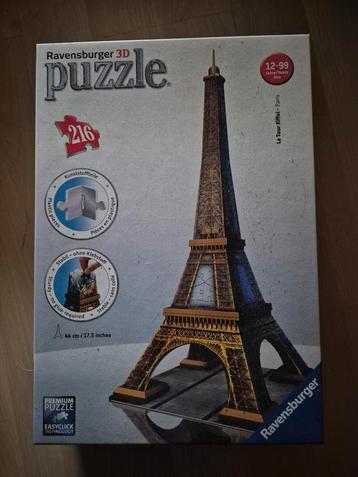 Ravensburger 3d puzzel de eifeltoren beschikbaar voor biedingen