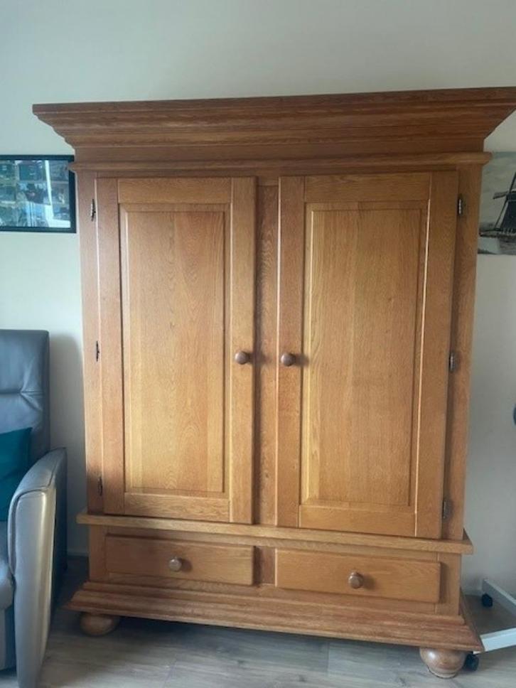 Blank eiken broodkast, Huis en Inrichting, Kasten | Buffetkasten, Gebruikt, 150 tot 200 cm, 150 tot 200 cm, 50 tot 75 cm, Met lade(s)