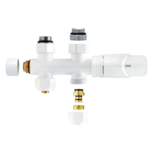 Belrad Thermostatische Radiatorkraan Recht Wit, Doe-het-zelf en Verbouw, Verwarming en Radiatoren, Nieuw, Thermostaat, Minder dan 30 cm