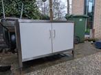 RVS Onderkast Keukenkast Horeca Trespa Wit, Ophalen, 100 tot 150 cm, Wit, Zo goed als nieuw