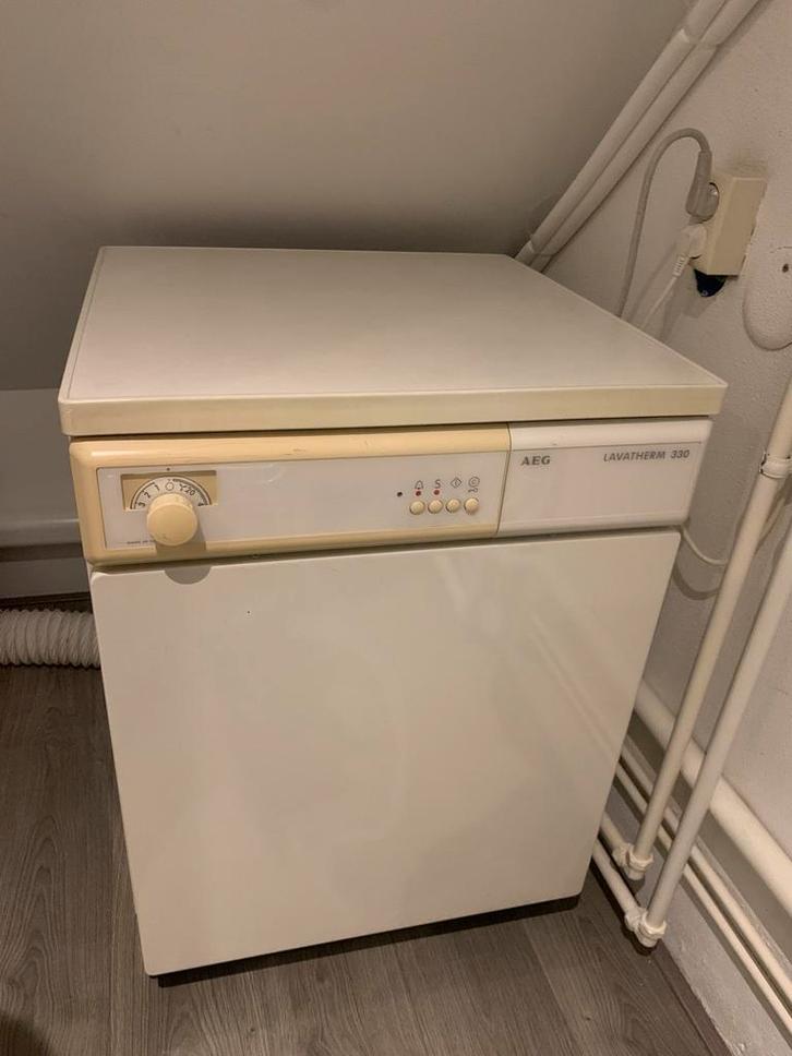 Wasdroger, Witgoed en Apparatuur, Wasdrogers, Gebruikt, Luchtafvoer, Voorlader, 6 tot 8 kg, 85 tot 90 cm, Anti-kreukfase, Ophalen