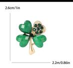 Klavertje broche, Sieraden, Tassen en Uiterlijk, Broches, Ophalen, Nieuw, Zilver, Overige materialen