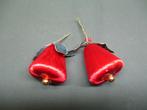 Twee vintage rode kerstklokje, draadomwonden, Ophalen of Verzenden, Gebruikt