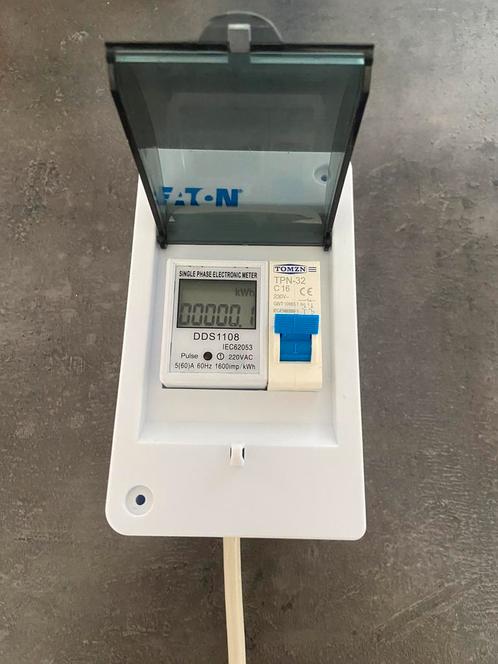 Nieuwe kWh meter - 1 groep - mini meter - groepenkast -1fase, Doe-het-zelf en Verbouw, Meetapparatuur, Nieuw, Ophalen of Verzenden