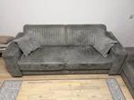 2x Grijze 3-zits bank met Tapijten | Nieuwprijs €1800, Ophalen, Zo goed als nieuw, Leer, Modern