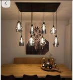 Moderne eetkamerlamp met smoked glass, Ophalen, Gebruikt, Glas, 75 cm of meer