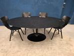 Knoll Tulip Nero Marquina marmer eettafel Eero Saarinen, Huis en Inrichting, Tafels | Eettafels, Ophalen of Verzenden, Zo goed als nieuw