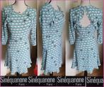 SINÉQUANONE retro zomerjurk met flamingo motief maat 36 zgan, Blauw, Ophalen of Verzenden, Knielengte, Maat 36 (S)