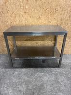 RVS Werktafel - 125x60cm, Hoogte Instelbaar, Ophalen, Gebruikt