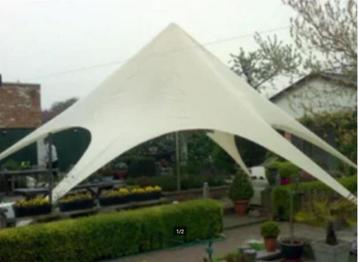Professionele. Starshade 12x12m Stertent 2025. Kleur Creme   beschikbaar voor biedingen