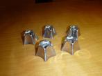 zes vintage kandelaartjes, 3 cm hoog, Ophalen of Verzenden, Overige typen
