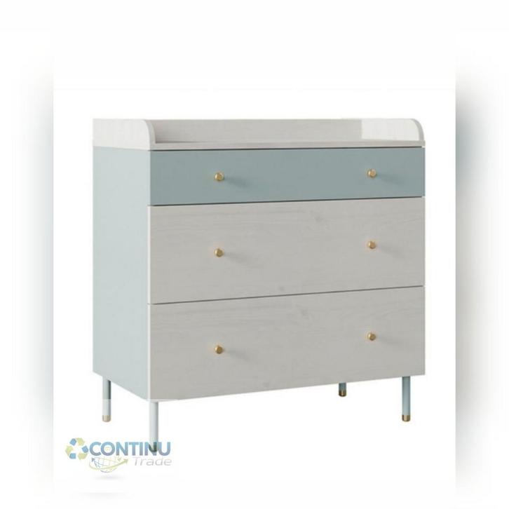 Showmodel Almila Laila Commode Ladekast, Nijlgroen, Modern, Kinderen en Baby's, Kinderkamer | Commodes en Kasten, Zo goed als nieuw