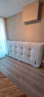 Hoofdbord stof bedframe Bolzano Goossens, Huis en Inrichting, Ophalen, Zo goed als nieuw, Tweepersoons, Stof