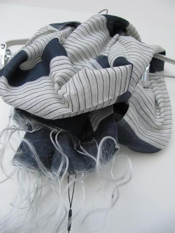 NIEUW SINTESIS sjaal shawl katoen zijde zwart kit beschikbaar voor biedingen