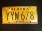 Kentekenplaat licenseplate Alaska Exempt USA, Verzenden, Gebruikt, Auto's
