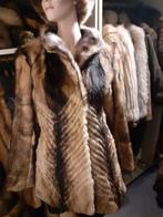 Vintage echte bruine  bontjas bont jas bontjasje maat 36, Ophalen of Verzenden