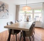 Mooie houten eettafel visgraat 200x90cm, Ophalen, Gebruikt, 200 cm of meer, 50 tot 100 cm