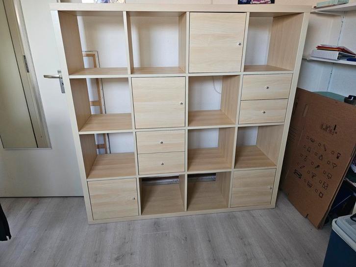 Ikea Kallax Kast, Huis en Inrichting, Kasten | Boekenkasten, Zo goed als nieuw, 100 tot 150 cm, 100 tot 150 cm, 25 tot 50 cm, Met lade(s)