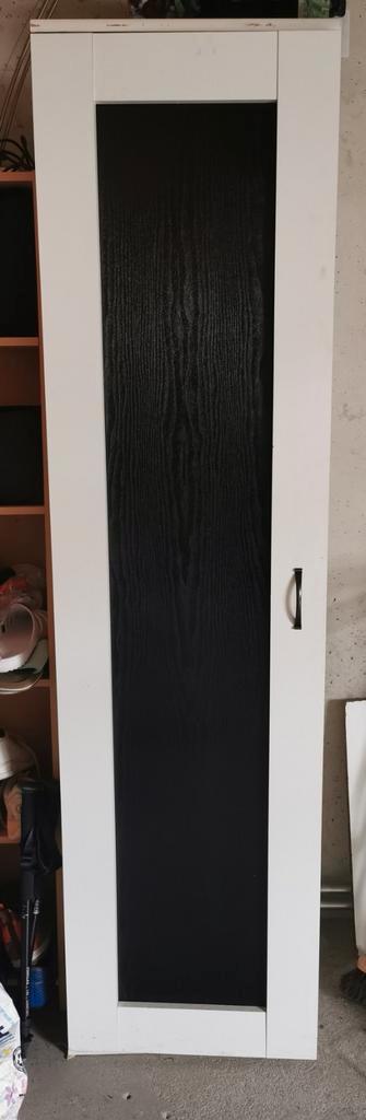 Wit gelakte vitrinekast met glazen deur, Huis en Inrichting, Kasten | Vitrinekasten, Gebruikt, 150 tot 200 cm, 50 tot 100 cm, 25 tot 50 cm