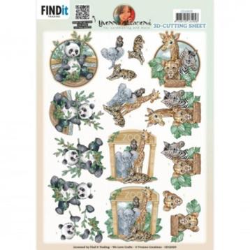 Yvonne Creations CD12029 Zoo Panda 3D knipvel A4 beschikbaar voor biedingen
