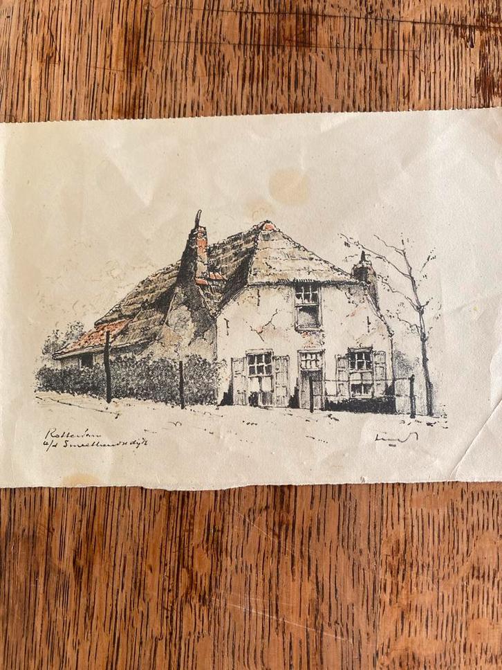 Rotterdam Suze de Lint - Boerderij, Antiek en Kunst, Kunst | Tekeningen en Foto's, Ophalen of Verzenden