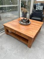 Teakhouten Salontafel - Robuust & Stijlvol, Ophalen, Gebruikt, Klassiek, robuust, tijdloos., Minder dan 50 cm