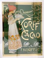 KORFF'S CACAO Art Nouveau Litho Poster Goud, Verzenden, Nieuw, Rechthoekig Staand