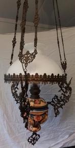 Mooie antieke hanglamp / olielamp (diameter 35 cm) - vintage, Ophalen