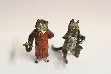 Franz Bergman Oostenrijk bronzen kat miniatuur wiener bronze beschikbaar voor biedingen