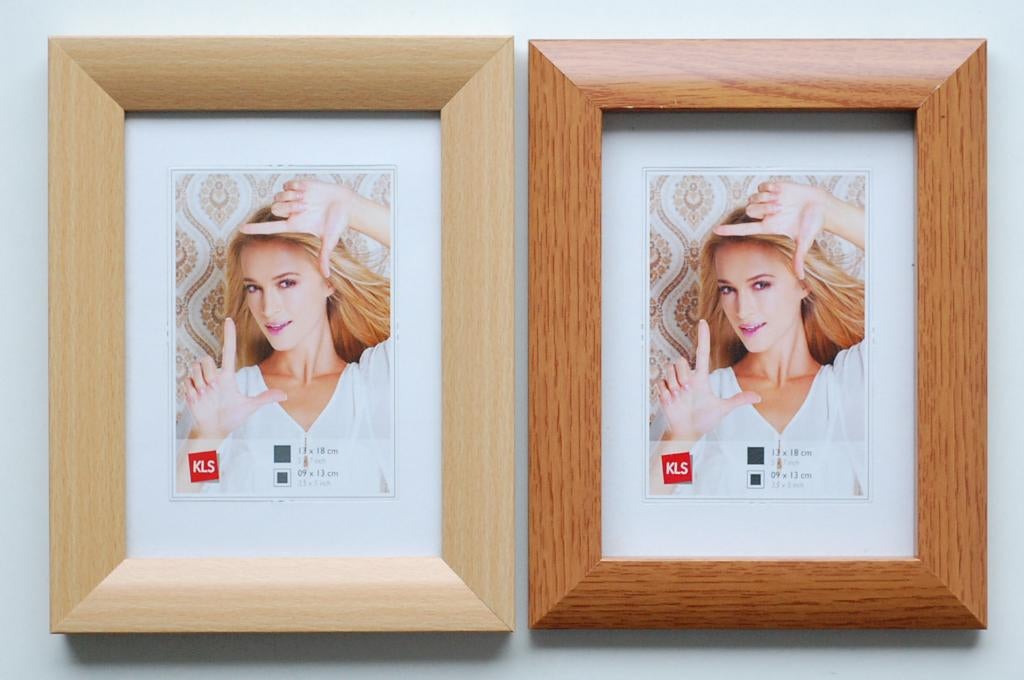 KLS fotolijstjes van hout 13x18 cm (2x), Verzenden, Geen, Henzo International, Zo goed als nieuw