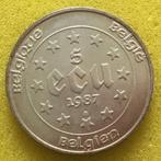 ECU 5 België 1987 Proof FDC, Postzegels en Munten, Munten | België, Zilver, Ophalen of Verzenden, Losse munt, Zilver
