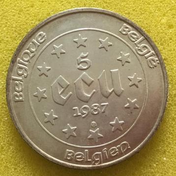 ECU 5 België 1987 Proof FDC beschikbaar voor biedingen