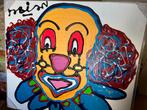 Groot schilderij ‘clown’ van Fabian, Antiek en Kunst, Ophalen of Verzenden