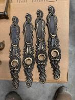 Antieke Messing/Brons Rococo Deurkrukplaten, Antiek en Kunst, Curiosa en Brocante, Ophalen of Verzenden