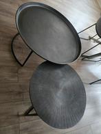 Industriële salontafels Pronto Wonen - Set van 2, Huis en Inrichting, Tafels | Bijzettafels, Ophalen, Minder dan 45 cm, Gebruikt